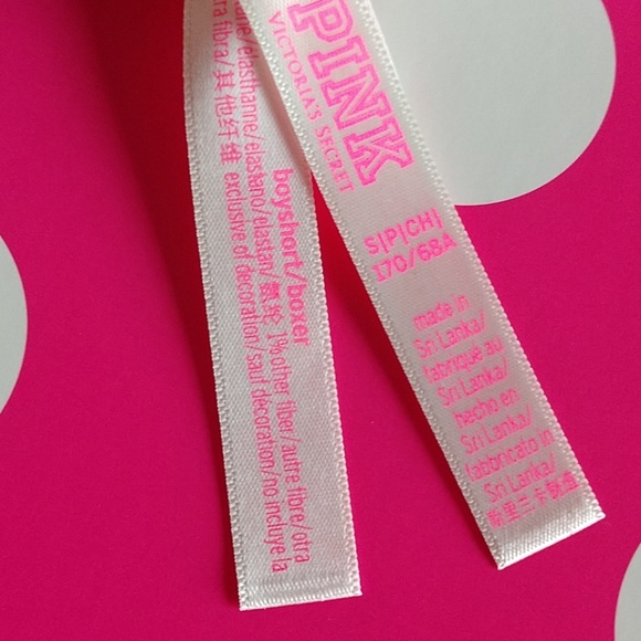 Size S 🌺PINK VICTORIA'S SECRET LOGO BOYSHORT.nwt - Picture 3 of 5